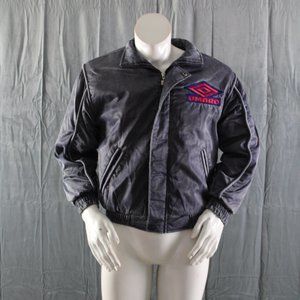 Team England Soccer Jacket (VTG) - Bomber Style by Umbro - Men's Small